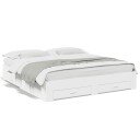  Sengeramme med skuffer hvit 180x200 cm konstruert tre 8721102620164