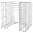vidaXL Gabion for søppeldunkskur galvanisert stål 110x100x110 cm