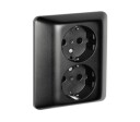Elko Stikkontakt Dobbel Innfelt jord RS1091 PT Sort Elko - 1510799