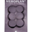 MILLEX MEMOPLAN MAGNET 6STK SORT Ø25MM