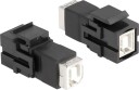 Delock modulinnlegg USB A svart