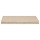 vidaXL Selvklebende trappematter sisal-utseende 15stk 65x25cm kremhvit