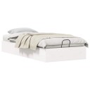  Ottoman Seng Ramme med Oppbevaring Hvit 90 x 190 cm Massiv furu