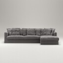 Decotique Le Grand Air 3 Seter Sofa Bomull Divan Høyre Grå
