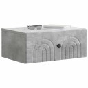  Vegghengt Nattbord Betonggrå 49 x 34,5 x 20 cm Konstruert tre