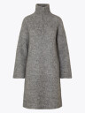 Selected Femme Sia Ras Long Zipper Knit Dress Grå S