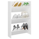 vidaXL Veggskoskap hvit 60x18x90 cm sponplater