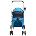 vidaXL Hundevogn sammenleggbar blå 76x50x100 cm oxford-stoff