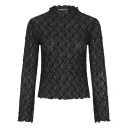 My Essential Wardrobe Mwetta Turtleneck Blouse   BLACK   XS