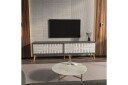 Kalon TV-benk 180 cm - Antrasitt/Hvit