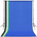 vidaXL Fotostudiosett: 5 fargerike bakgrunner og 2 paraplyer