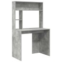  Skrivebord med hylle Betonggrå 91 x 50 x 149 cm Konstruert tre
