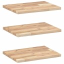 Flytende hyller 3 stk 40x30x2 cm ubehandlet heltre akasie