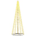 vidaXL LED juletre 385 cm 2460 LED-lys Varmhvit Stål Svart
