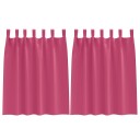  Gardiner med gardiner 2 pcs Lys rosa 140x140cm Polyester