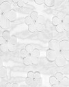 Hvit Blomstrete Bordløper 26x500 cm