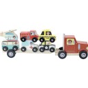 Vilac Truck and trailer with stacking cars  7601