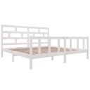 vidaXL Sengeramme hvit heltre furu 200x200 cm