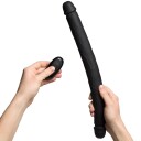 Willie City Realistisk Vibrerende Dobbel Dildo 40 cm Black