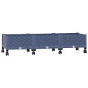 vidaXL Hagekrukke med hjul Blågrå 120 x 40 x 33 cm PP