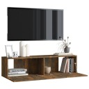 vidaXL TV-benk røkt eik 120x30x30 cm konstruert tre