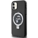 Karl Lagerfeld Hardcase med Ringstativ til iPhone 11/XR 6,1" Svart MagSafe