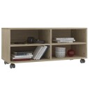 vidaXL TV-benk med hjul sonoma eik 90x35x35 cm sponplate