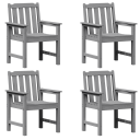  Hage Spisestoler 4 stk Lys Grå 65,5x55,5x88 cm HDPE