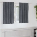  Gardiner med gardiner 2 pcs Lysegrå 140 x 140 cm Fløyel