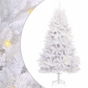 vidaXL Kunstig juletre med 300 LED Hvit 270 cm PVC og metall