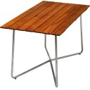Grythyttan Stålmöbler Bord B25A 120 ubehandlet teak / varmforsinket stativ Grythyttan Stålmöbler