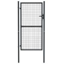vidaXL Hageport netting galvanisert stål 100x225 cm grå