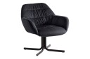 Lounge & Cocktail Stol Wohnling koselig fløyelstrukket med armlener moderne stil Svart   Svart