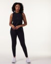 LEVITY Eclipse Mesh Seamless Tights Black Marl - XS