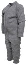 Lindberg Rib Merino Undertøysdress Grey Melange 62-68