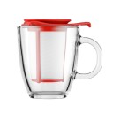Bodum Yo-Yo tekopp med sil rød
