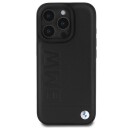 BMW Lær Hot Stamp iPhone 16 Pro Etui Svart