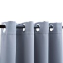 vidaXL Lystette gardiner med metallringer 2 stk grå 140x245 cm