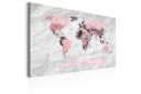 Tavle World Map: Pink Continents 60X40 Artgeist sp. z o. o.