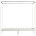 vidaXL Himmelsengeramme heltre furu hvit 90x200 cm