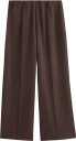 Lindex Wide Trousers Elastic Waist   DARK BROWN   XXL