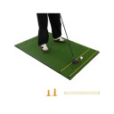 3 i 1 golf tee matte med kunstgress 2 golf tees 2 justeringsstaker og 6 forhåndsborede tee hull 152 x 92 cm