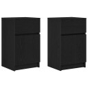  Nattbord 2 stk svart 39x35x65 cm konstruert tre