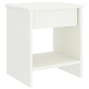 vidaXL Nattbord hvit 35x30x40 cm heltre furu