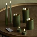 Edelweiss LED Telys 4pk   Deep Forest Green Grønn