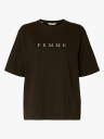 Selected Femme Vilja Short Sleeve Printed Tee Brun M