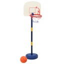  Basketballstativ med ball og pumpe justerbar høyde 90/121 cm