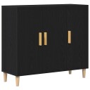  Serviesskap Svart 90 x 34 x 80 cm Konstruert tre