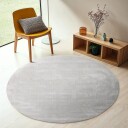 Rundt teppe   Recycled PET with viscose look grå Størrelse: Ø 240 cm