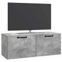  Vegghengt TV skap Betonggrå 78,5 x 31 x 30 cm Konstruert tre